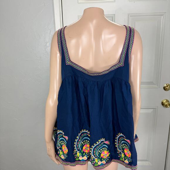 Tanvi Kedia Nyla Embroidered Shirt top 2X Plus Anthropologie Swing Tank EE10 - Picture 3 of 6